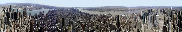 Panoramic View of New York City from Rockefeller Center